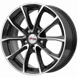 Диск литой 16x6.5 5x114.3 ET50 D66.1 IFREE Джет Блэк Джек