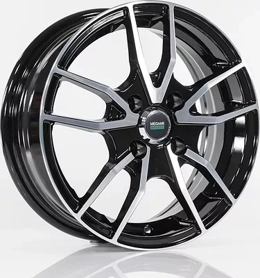 Диск литой 16x6.5 5x108 ET33 D60.1 Megami MGM-20FF BKF фото 1