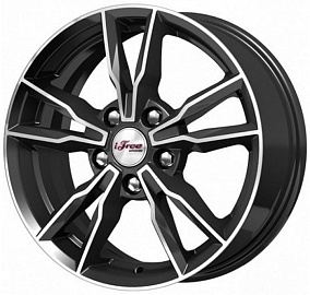 Диск литой 16x6.5 5x108 ET50 D63.35  IFREE Икигай Блэк джек фото 1