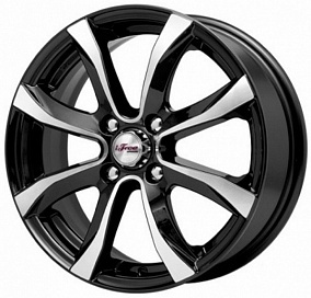 Диск литой 15x6 4x98 ET35 D58.5 IFREE Дайс Блэк джек фото 1